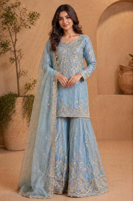 Elegant Sharara Suit Set